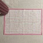 Varnika- Hand Block Printed Mauve Cotton Placemats (Set of 4,6)
