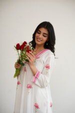 A Thousand Roses- Hand Block Printed Pink Cotton Dress - Image 8