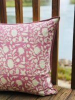 Varnika- Hand Block Printed Mauve Cotton Pillowcase