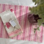 Autumn Rose- Hand Block Printed Pink Cotton Placemats (Set of 4,6) - Image 4