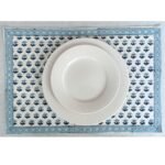 Neel- Hand Block Printed Blue Cotton Placemats (Set of 4,6) - Image 4