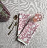 Varnika- Hand Block Printed Mauve Cotton Napkins (Set of 4,6)