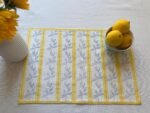 Kiran- Hand Block Printed Sunflower Yellow Cotton Placemats (Set of 4,6) - Image 2