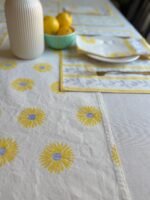 Kiran- Hand Block Printed Sunflower Table Runner - Image 6