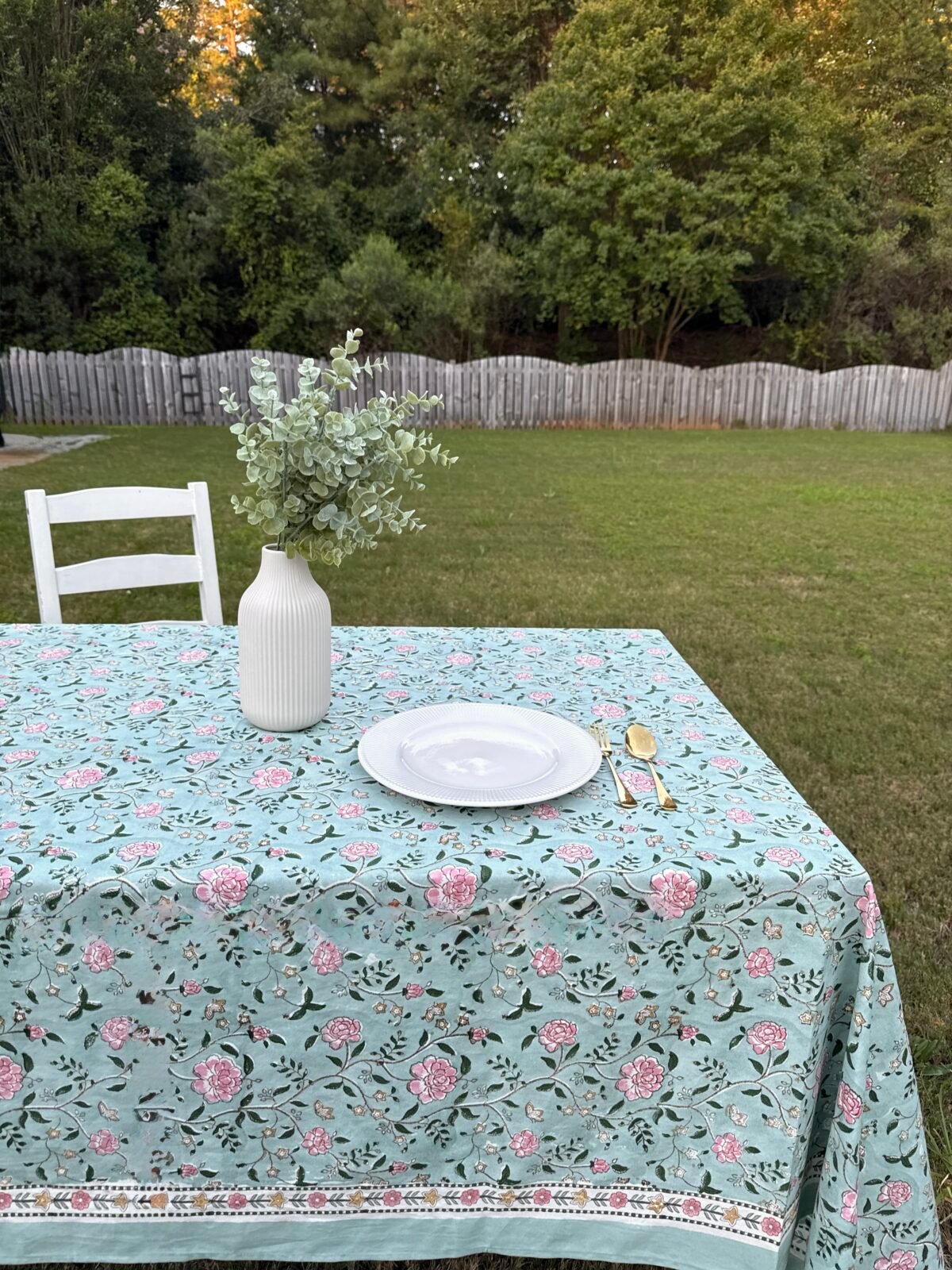 Reva-Hand Block Print Table cloth and Napkins set - Image 6