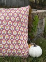 Saanjh-Hand Block Printed Fall Tulip Pillowcase - Image 4