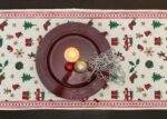 Jingle - Hand Block Printed Christmas Element Table Runner - Image 6