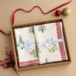Jingle – Hand Block Printed Table Runner & Napkin Gift Set, Red and Green