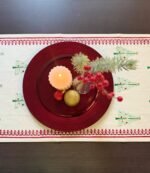 Jingle – Hand Block Printed Table Runner & Napkin Gift Set, Red and Green - Image 9