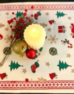 Jingle - Hand Block Printed Christmas Element Table Runner - Image 5