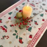 Jingle - Hand Block Printed Christmas Element Table Runner