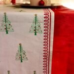 Jingle - Hand Block Printed Christmas Tree Table Runner