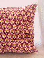Saanjh-Hand Block Printed Fall Tulip Pillowcase - Image 3