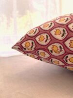 Saanjh-Hand Block Printed Fall Tulip Pillowcase - Image 5